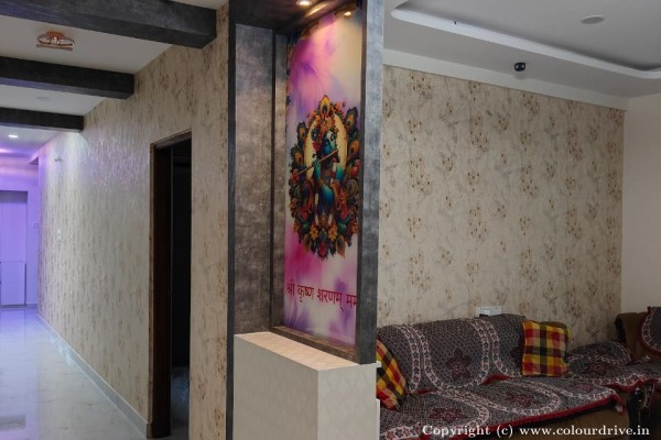 Interior Painting, Wallpaper, Wood Polish, and Home Painting Recent Project at Siddapura, Whitefiled Bangalore